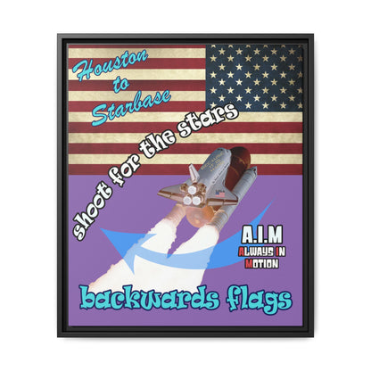shoot for the stars - framed canvas art (light purple)