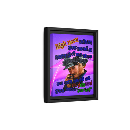 high noon - framed canvas art (purple-pink wave)