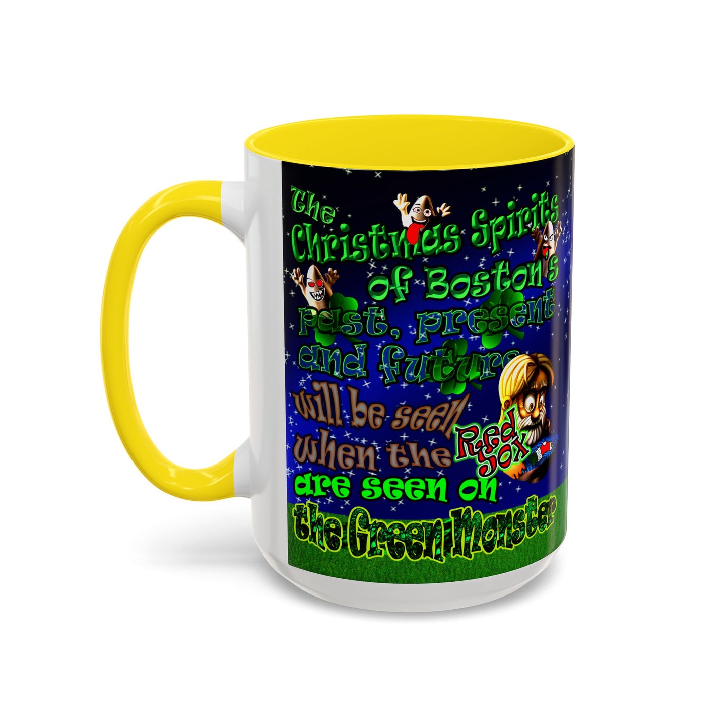 christmas spirits of boston - Accent Mug ('snoops' background)