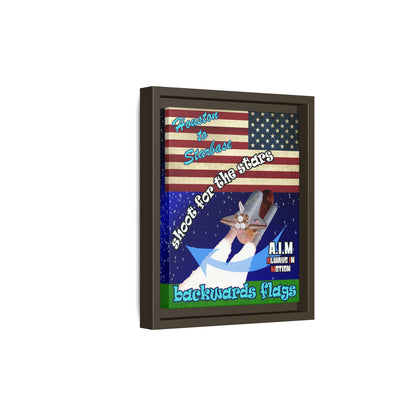 shoot for the stars - framed canvas art ('snoops' background)