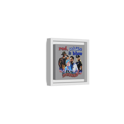rw&b lives matter - framed canvas art (grey)