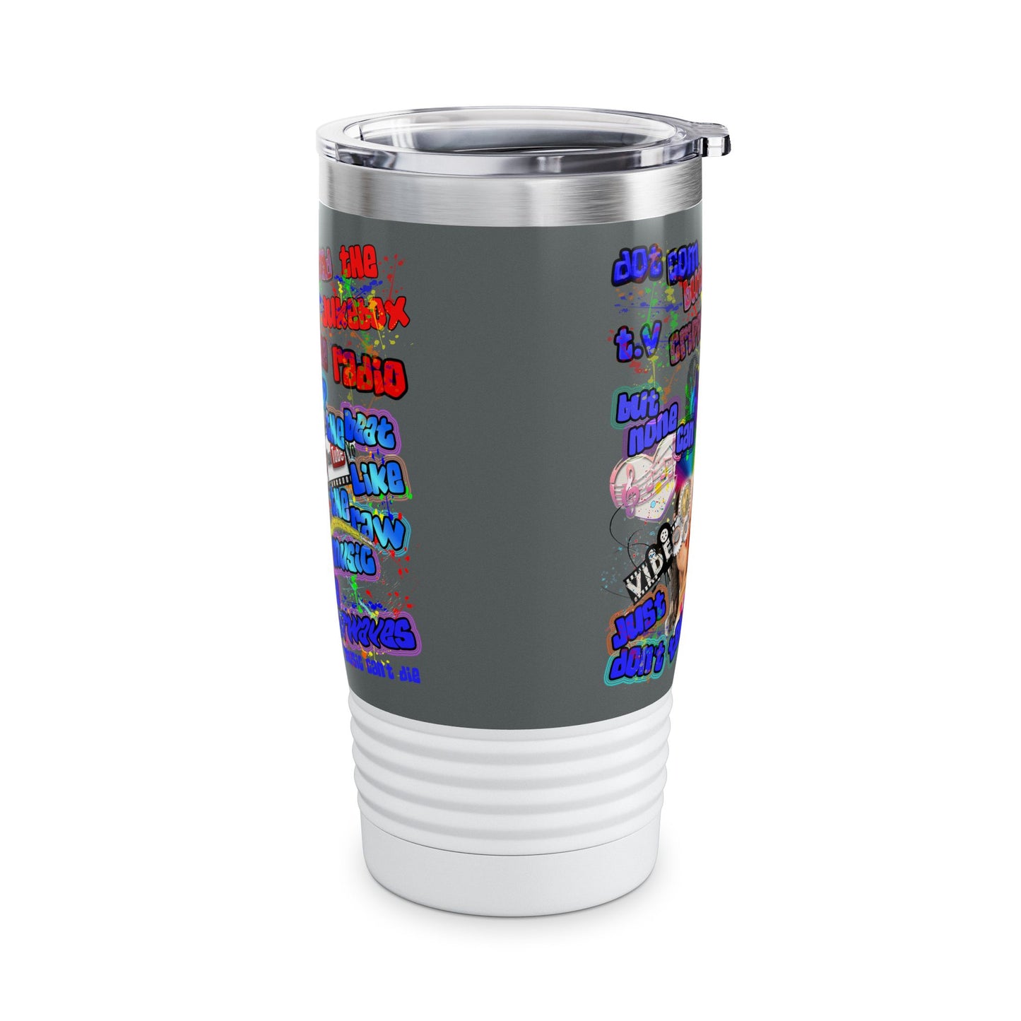 drop the beat - Ringneck Tumbler, 20oz (dark grey)
