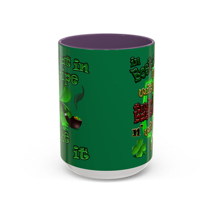 celtics logo - Accent Mug (dark green)