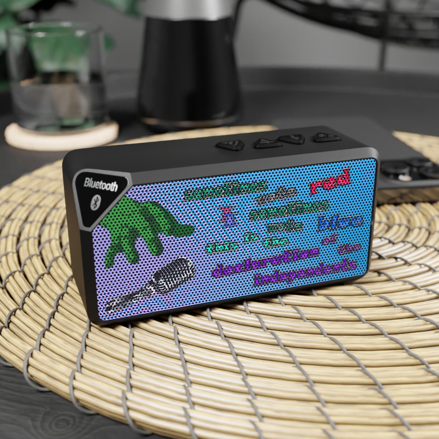 declaration of the independents - Jabba Bluetooth Speaker (light blue-purple wave)
