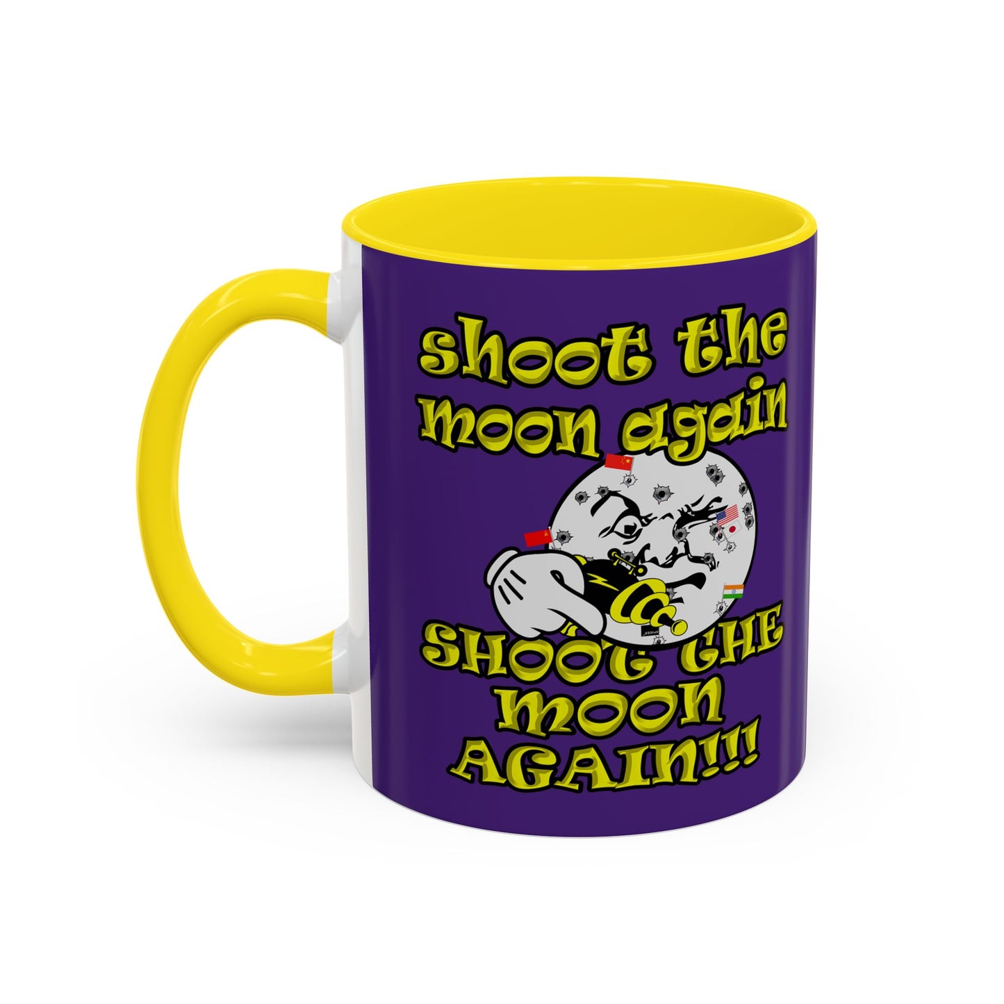 shoot the moon again - Accent Mug (purple)