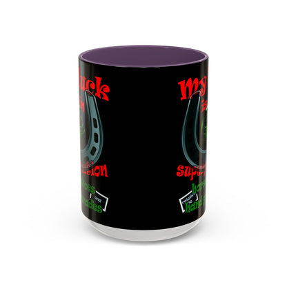my luck - Accent Mug (black)
