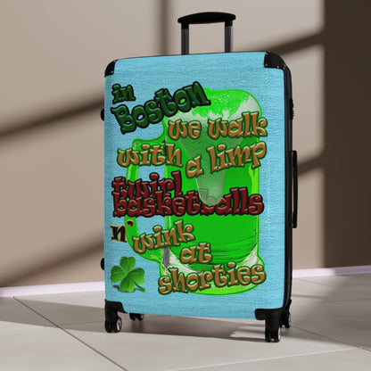 celtics logo - Suitcase (faded blue)