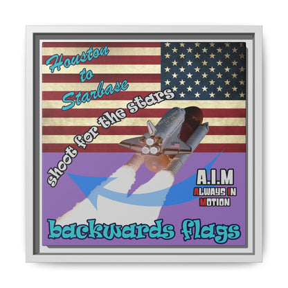 shoot for the stars - framed canvas art (light purple)