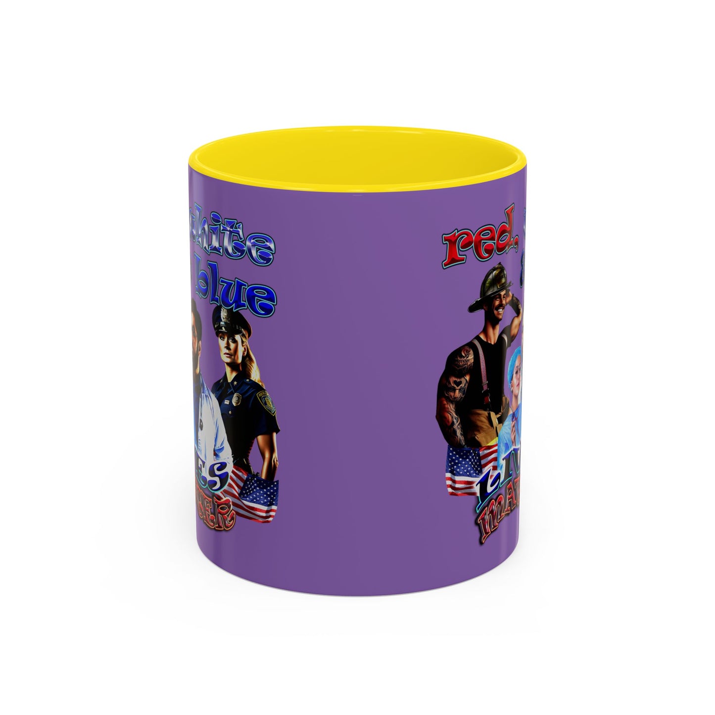 rw&b lives matter - Accent Mug (light purple)