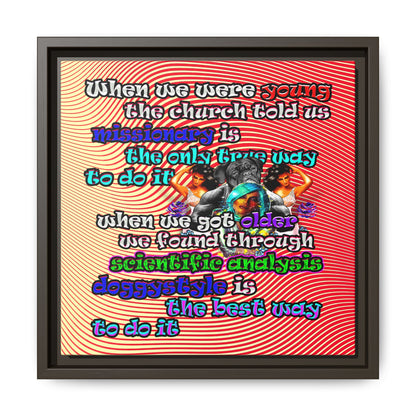 doggystyle - framed canvas art (yellow-orange wave)
