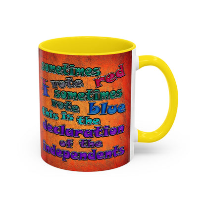 declaration of the independents - Accent Mug (burnt orange)