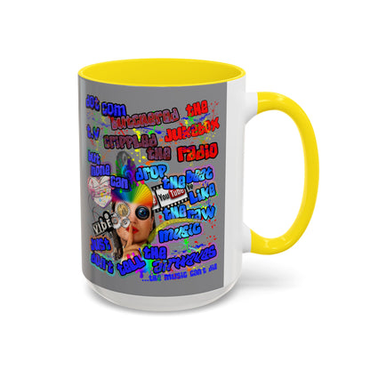 drop the beat - Accent Mug (grey)