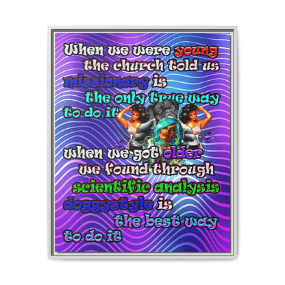 doggystyle - framed canvas art (purple wave)