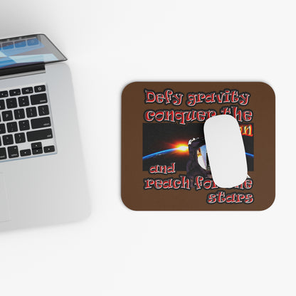 defy conquer reach - Mouse Pad (Rectangle) (brown)