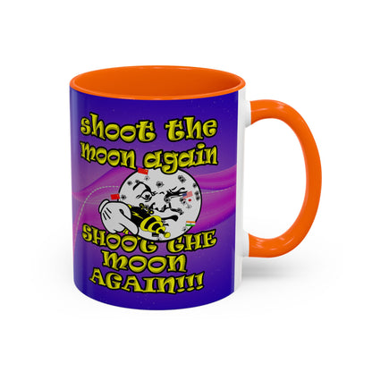 shoot the moon again - Accent Mug (purple-pink wave)