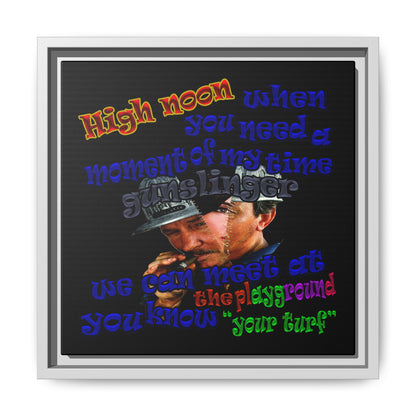 high noon - framed canvas art (black)