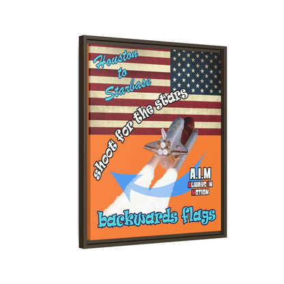 shoot for the stars - framed canvas art (crusta)