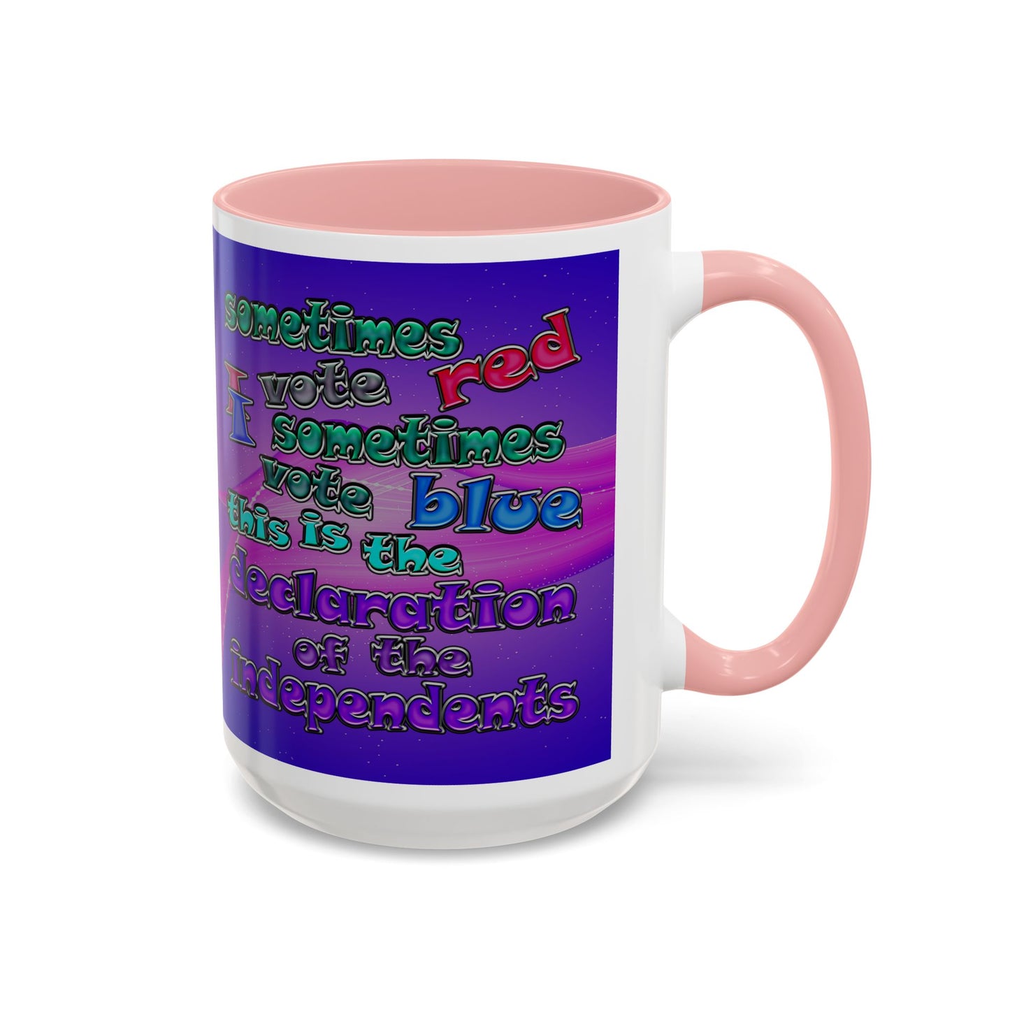 declaration of the independents - Accent Mug (purple-pink wave)