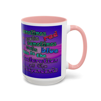 declaration of the independents - Accent Mug (purple-pink wave)