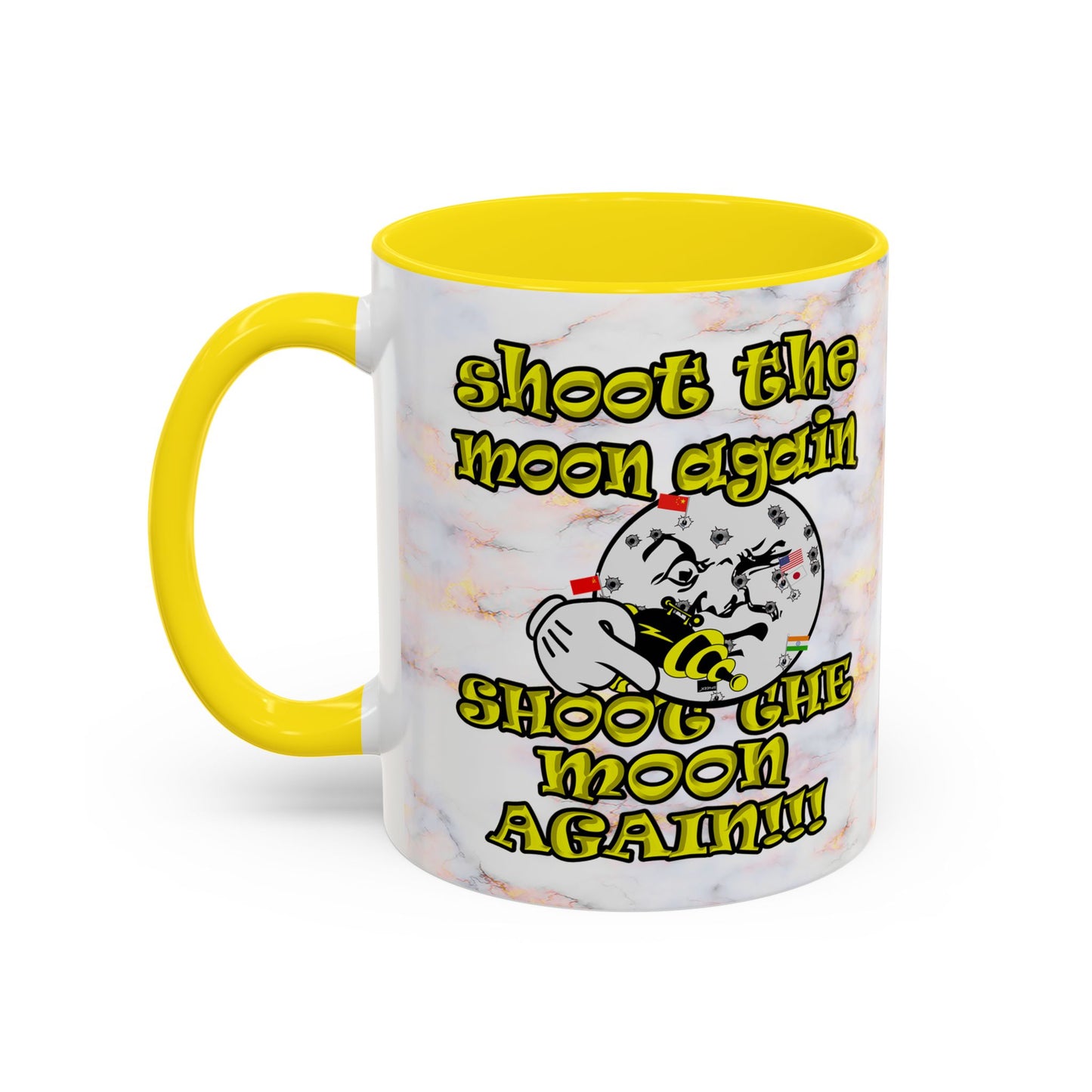 shoot the moon again - Accent Mug (white marble)