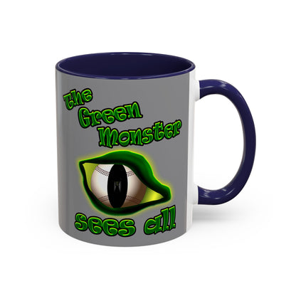 green monster - Accent Mug (grey)