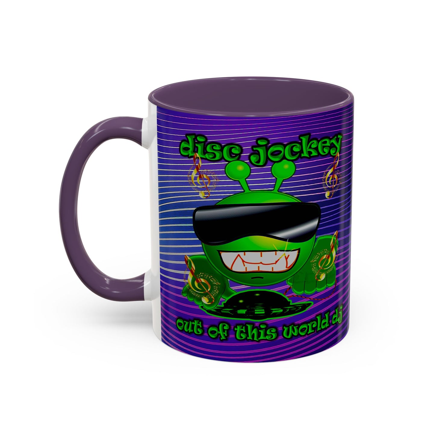 disc jockey - Accent Mug (purple wave)