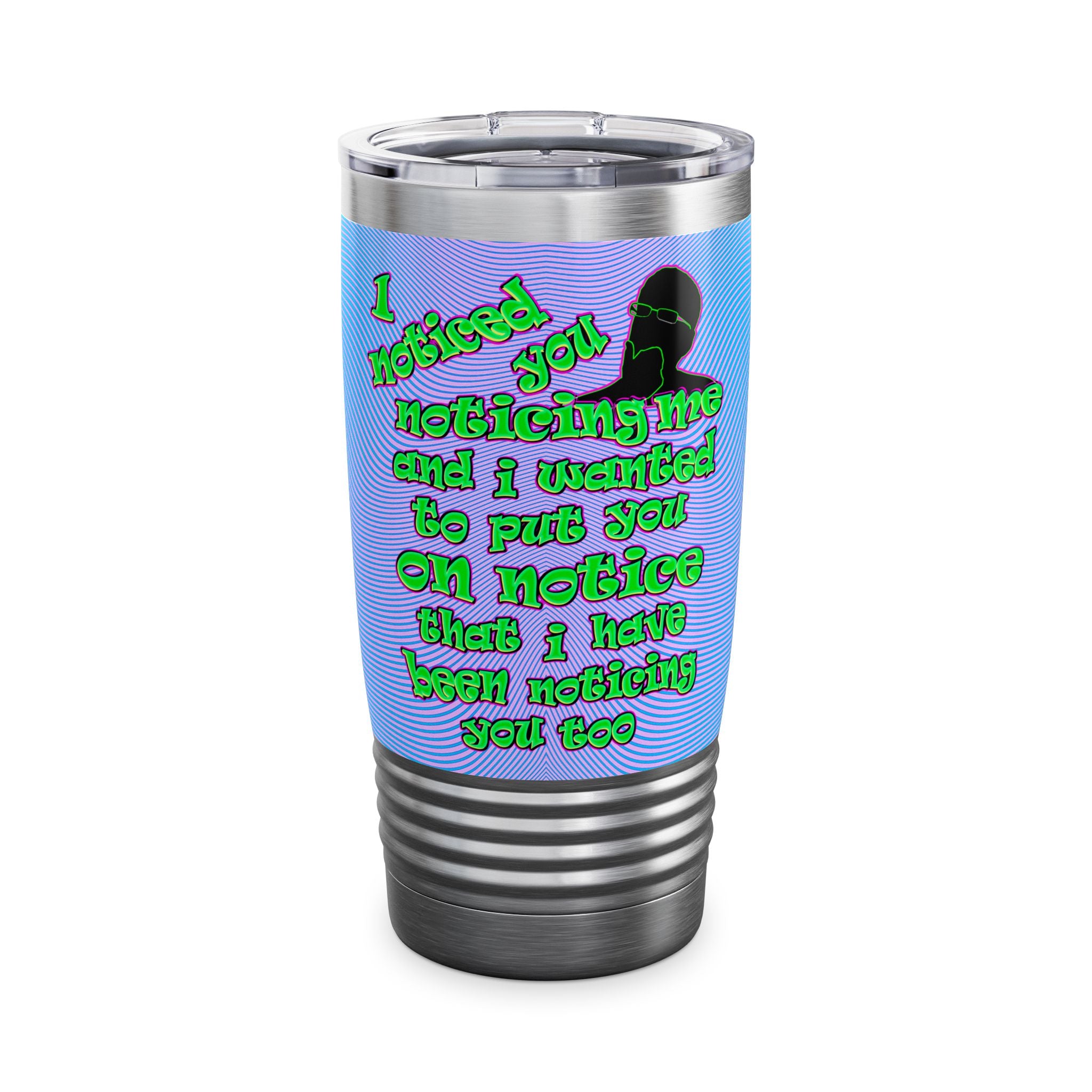 noticed you noticing - Ringneck Tumbler, 20oz (light blue-purple wave)