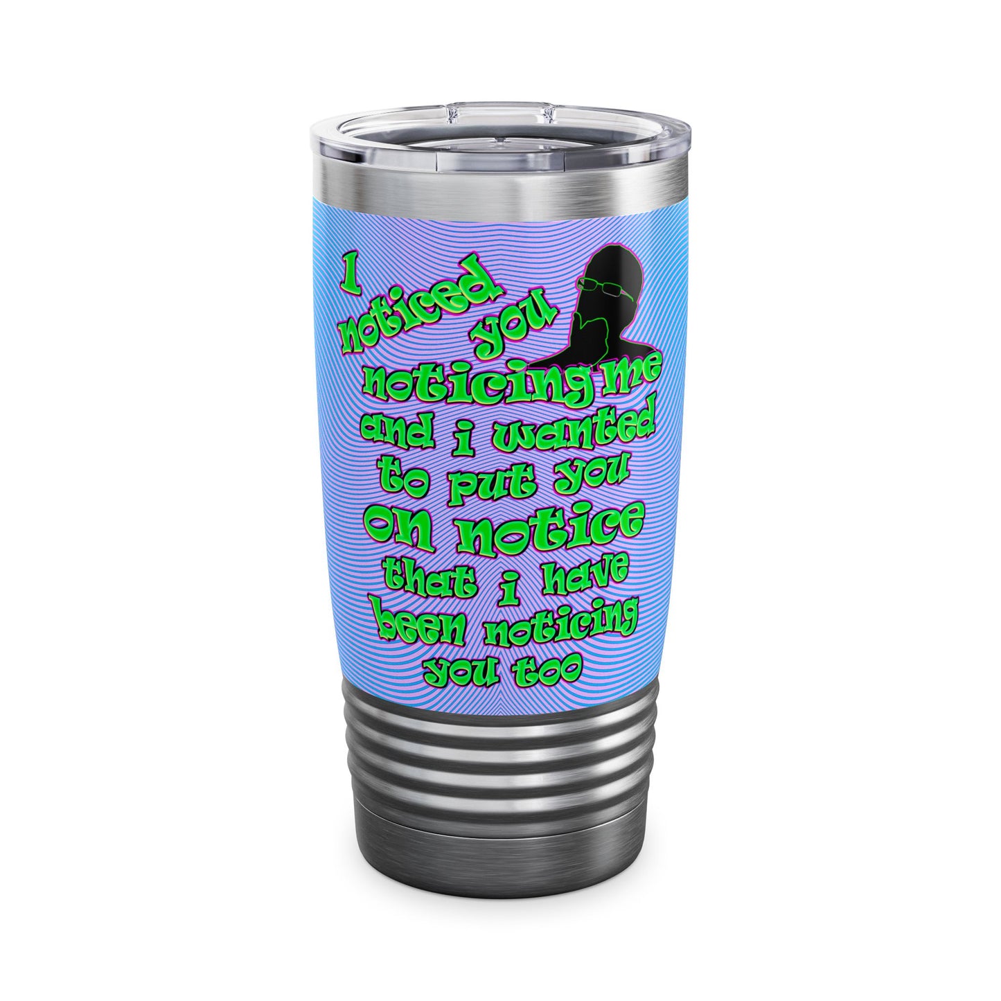 noticed you noticing - Ringneck Tumbler, 20oz (light blue-purple wave)