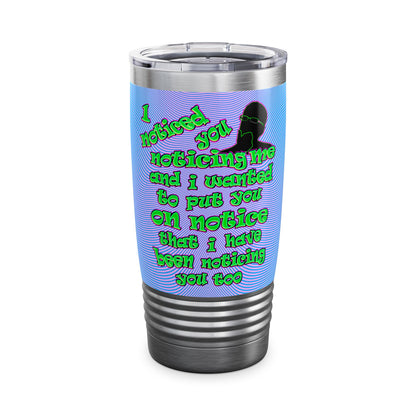 noticed you noticing - Ringneck Tumbler, 20oz (light blue-purple wave)