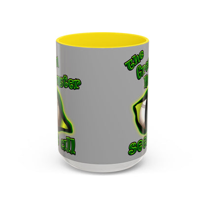 green monster - Accent Mug (light grey)