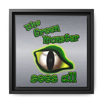 green monster - framed canvas art (brushed nickel)
