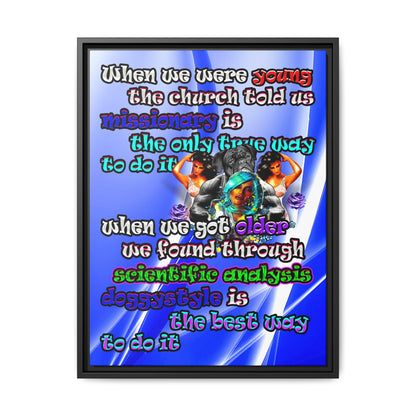 doggystyle - framed canvas art (blue-white wave)