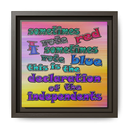 declaration of the independents - framed canvas art (color blur)