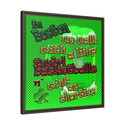 celtics logo - framed canvas art (logo green)