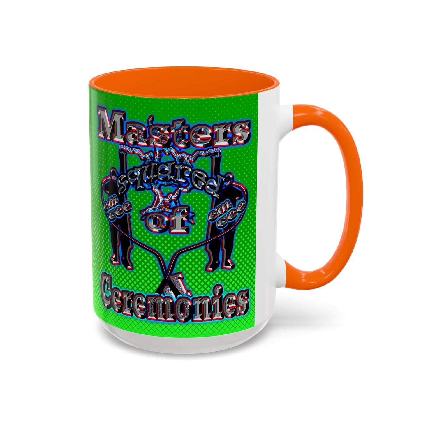 em cee squared - Accent Mug (logo green)