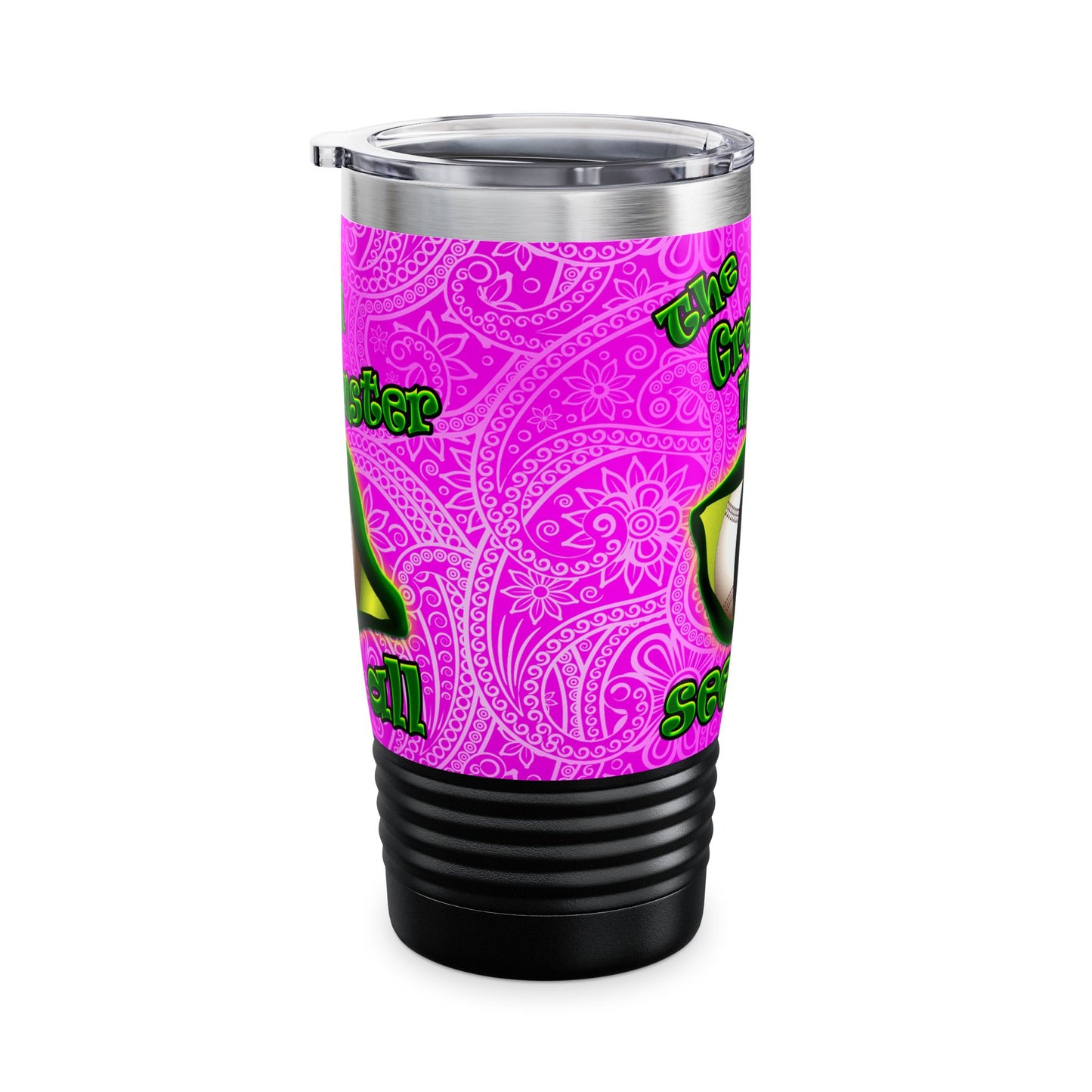green monster - Ringneck Tumbler, 20oz (pink swirl)