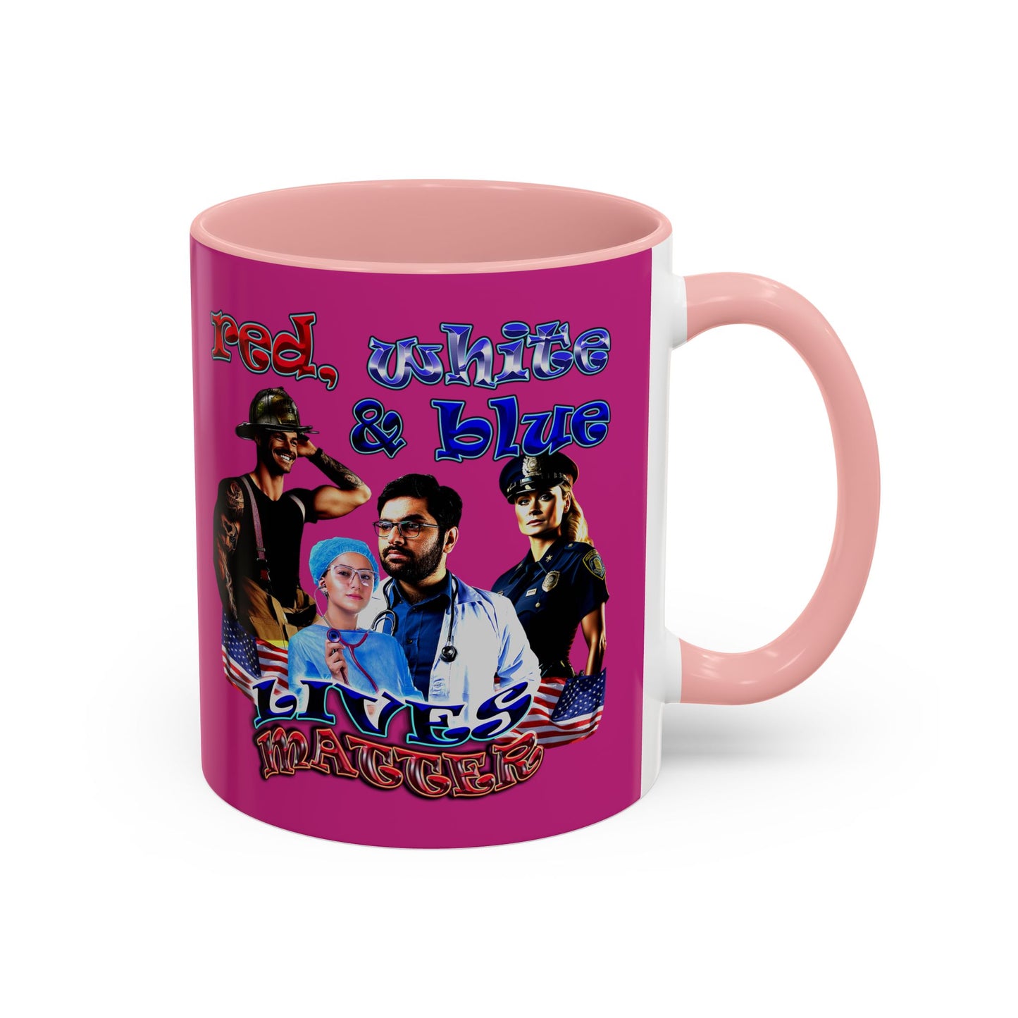 rw&b lives matter - Accent Mug (pink)