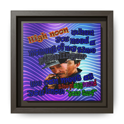 high noon - framed canvas art (purple wave)