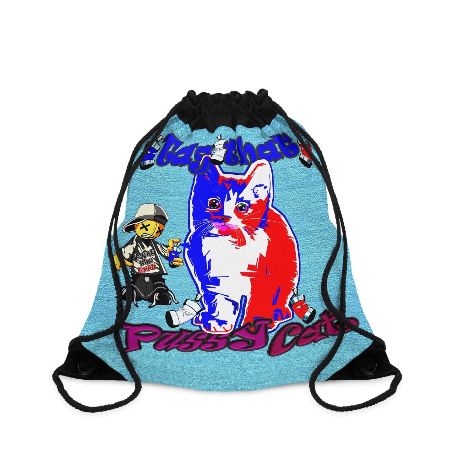 tag that - Drawstring Bag (faded blue)