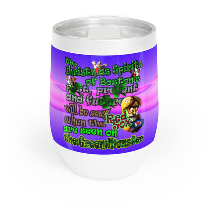 christmas spirits of boston - Chill Wine Tumbler (purple-pink wave)