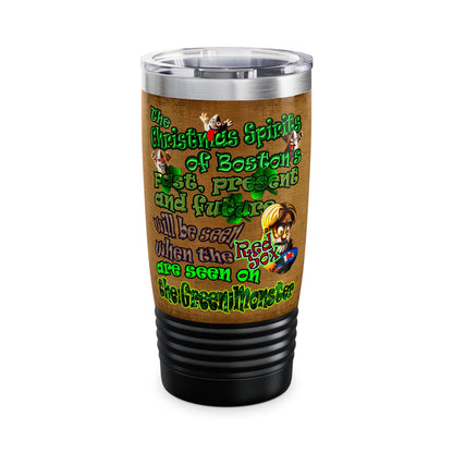 christmas spirits of boston - Ringneck Tumbler, 20oz (brown papyrus)