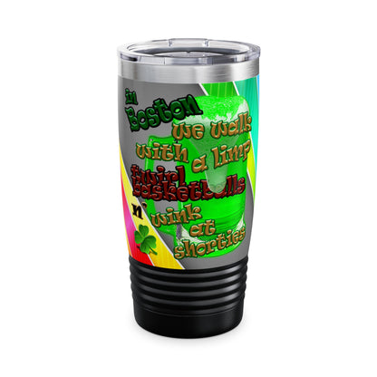 celtics logo - Ringneck Tumbler, 20oz (rainbow split)