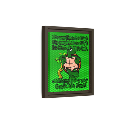 turtle race - framed canvas art (logo green)