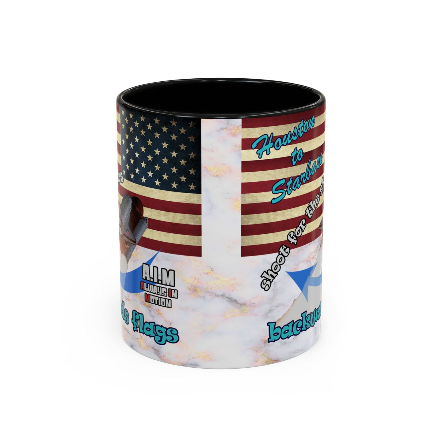 shoot for the stars - Accent Mug (white marble)