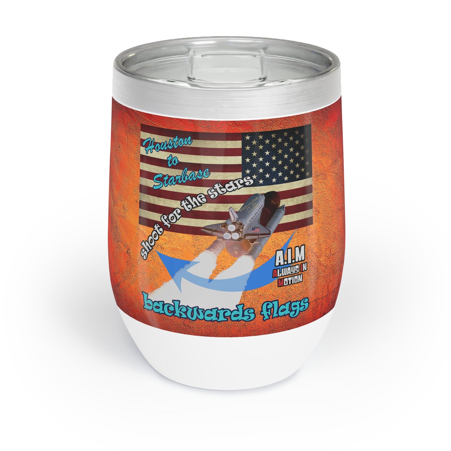shoot for the stars - Chill Wine Tumbler (burnt orange)