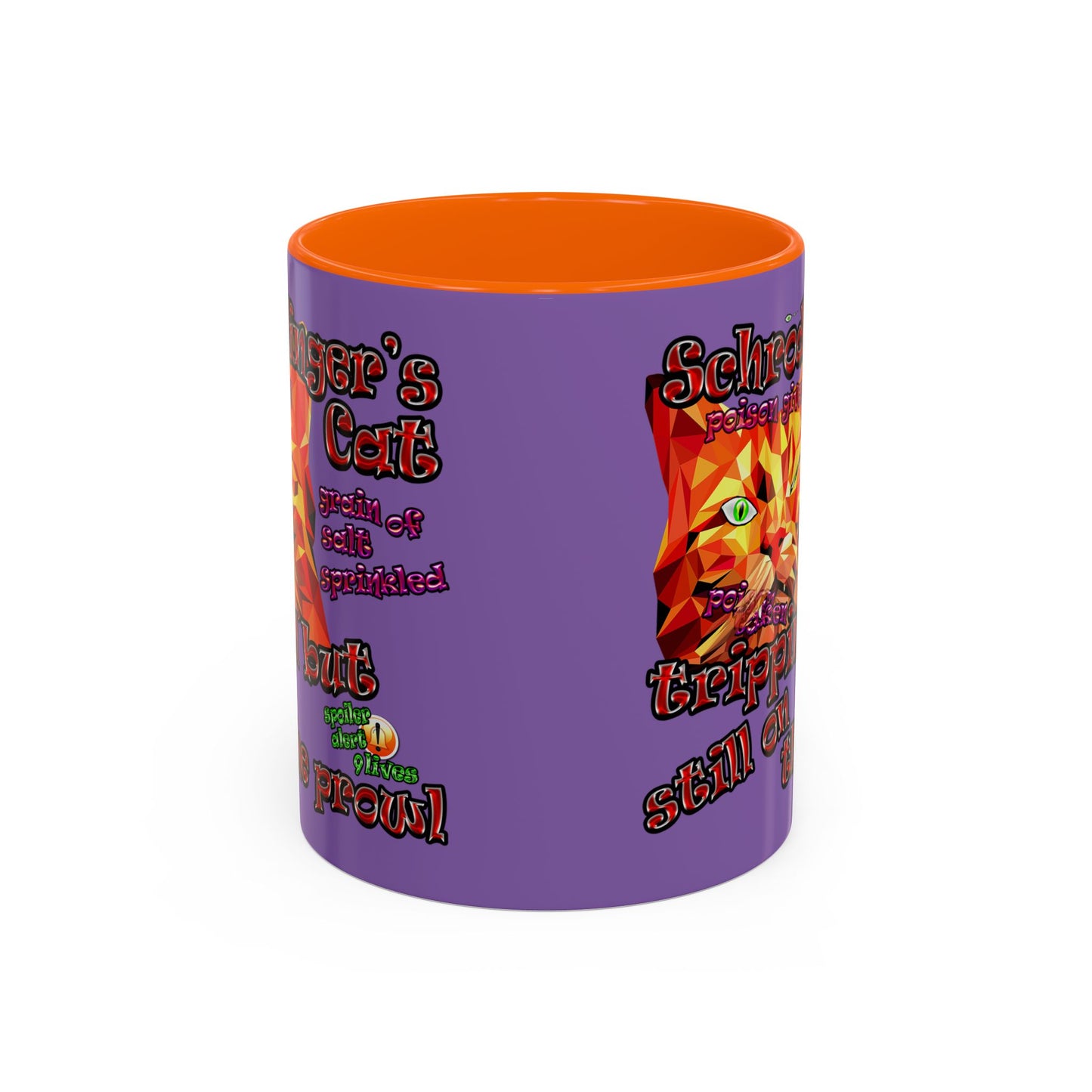 schrodinger's cat - Accent Mug (light purple)