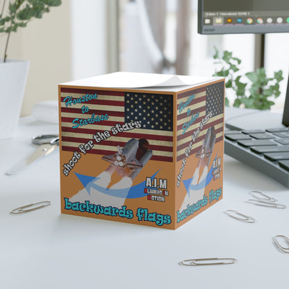 shoot for the stars - note cube (light brown)