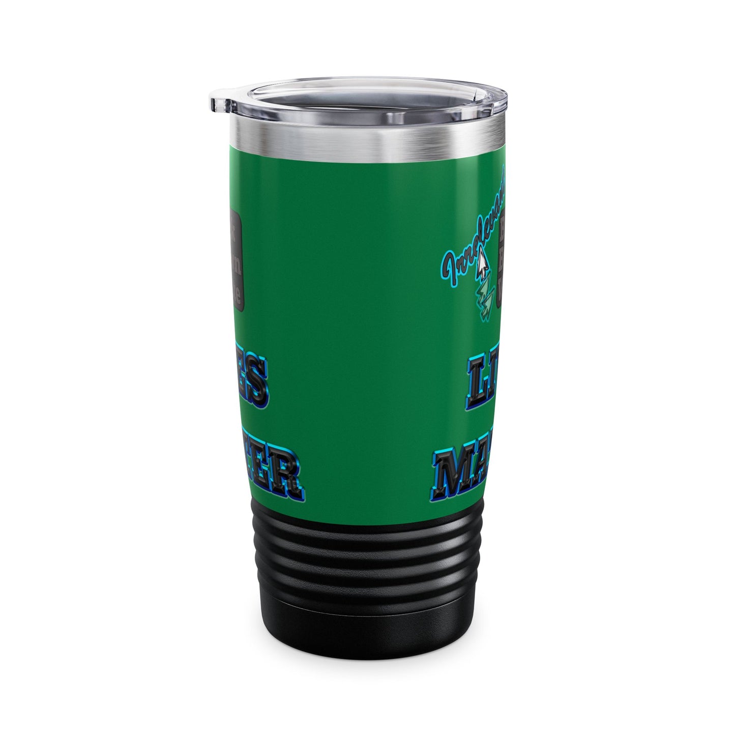 irrelevant - Ringneck Tumbler, 20oz (dark green)