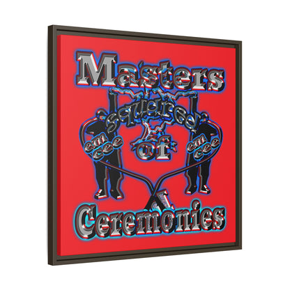 em cee squared - framed canvas art (red)