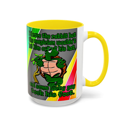 turtle race - Accent Mug (rainbow split)